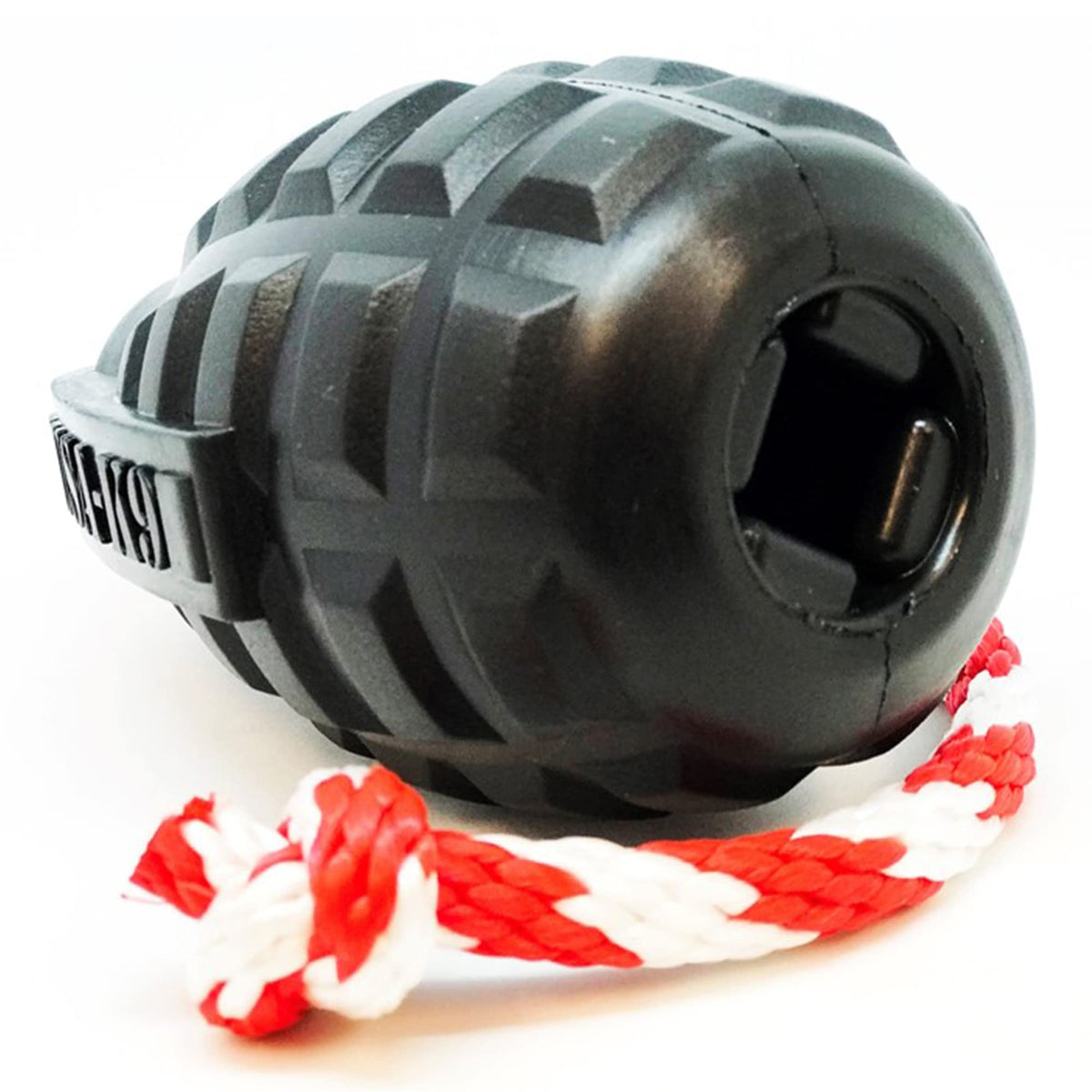 SodaPup Pet Toy in Medium, Grenade Black
