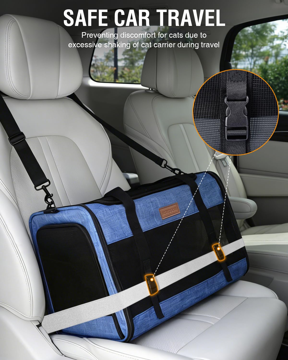 Petux Animal Carrier in 20.0"L x 13.0"W x 13.0"H, Blue