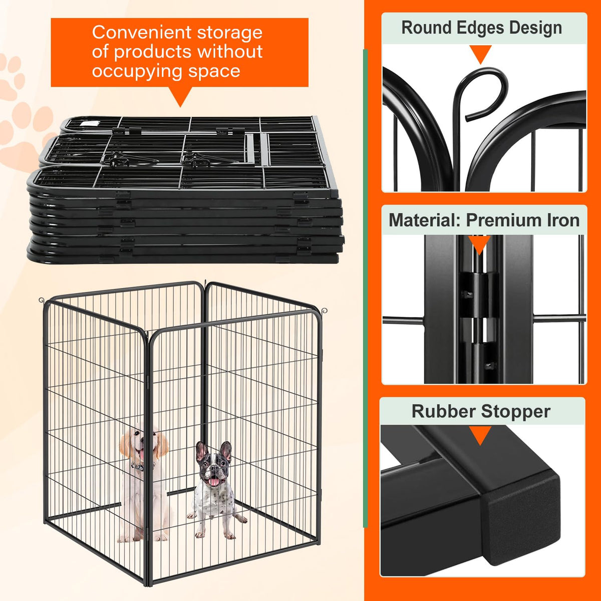 FDW Pet Playpen in Black