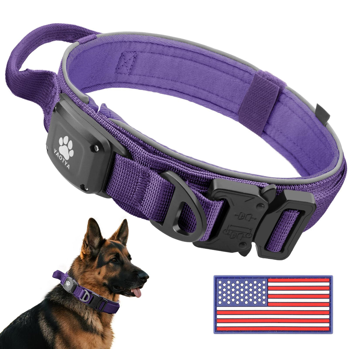 YaoTya Animal Collar in M(15"-18.5"), Purple