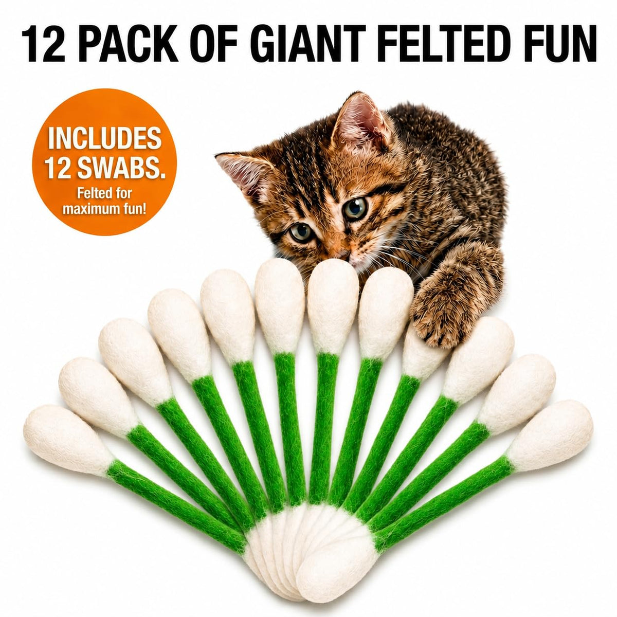 Glaciart One Pet Toy in Regular, Green Swabs 12pcs