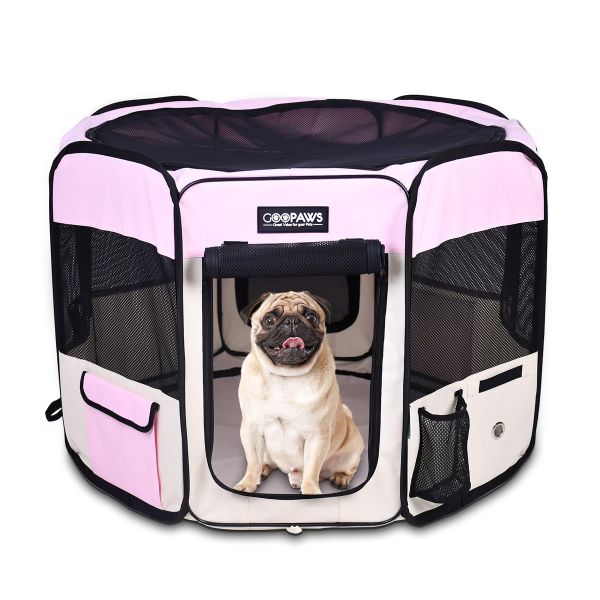 JESPET Pet Playpen in 36x36x24 Inch (Pack of 1), Pink