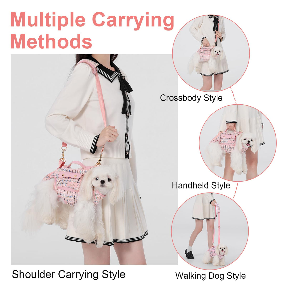 wakytu Animal Harness in X-Small(2-5 LBS), 2.0 Pink