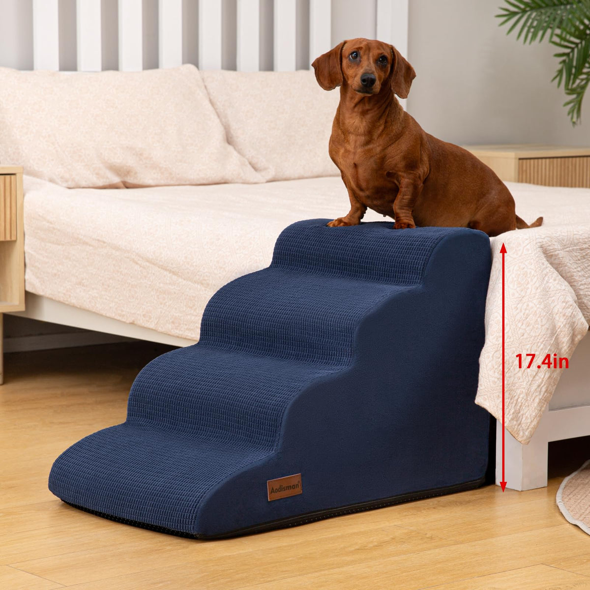aodisman Animal Stair in Standard 4-Step 17.4"H, Blue