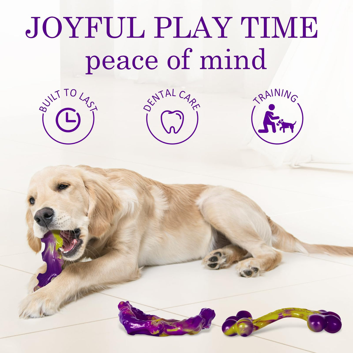 Frienhund Pet Toy in 3 Pack, Purple