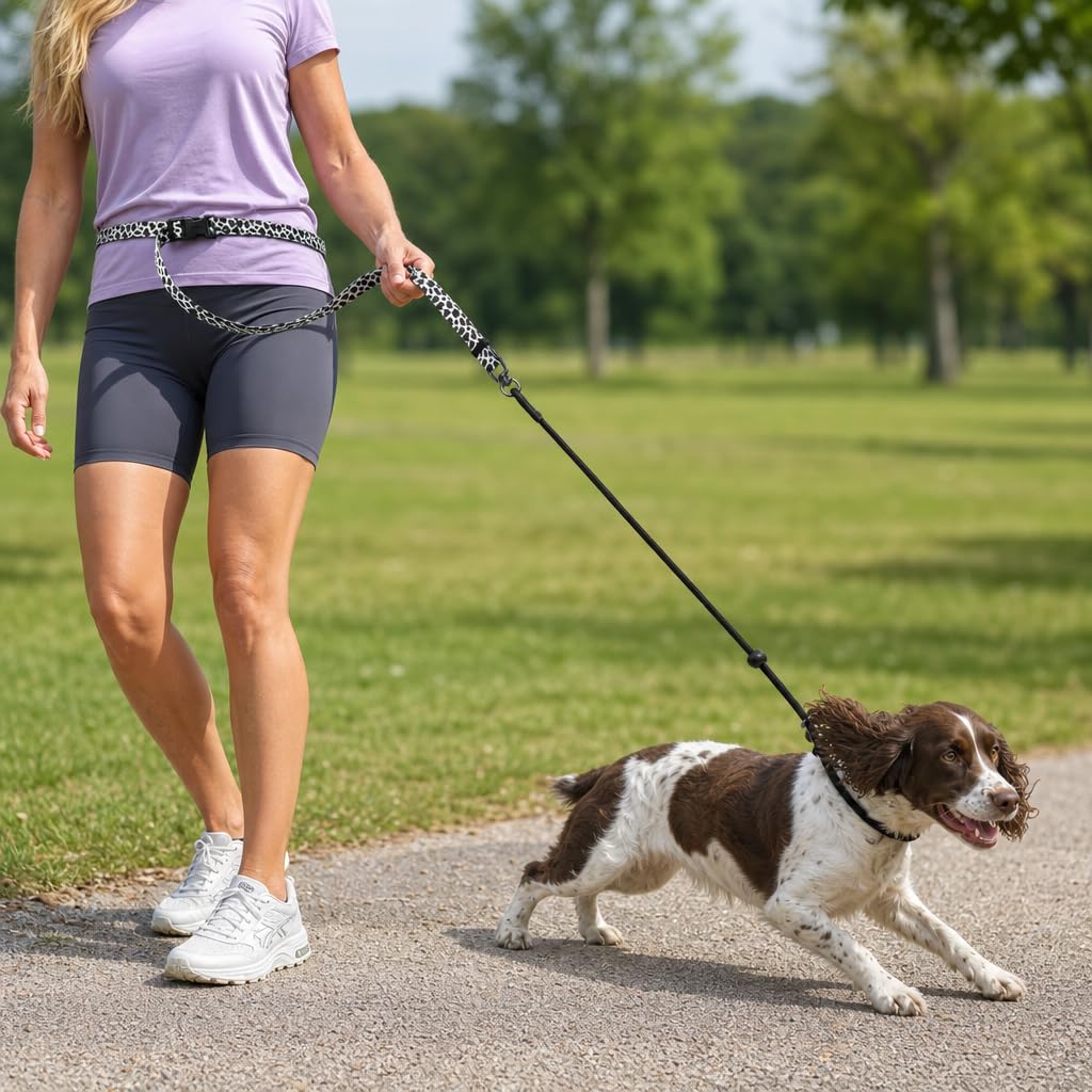 kazazoo Leash in Adjustable (5.5ft to 8.5ft), Cow