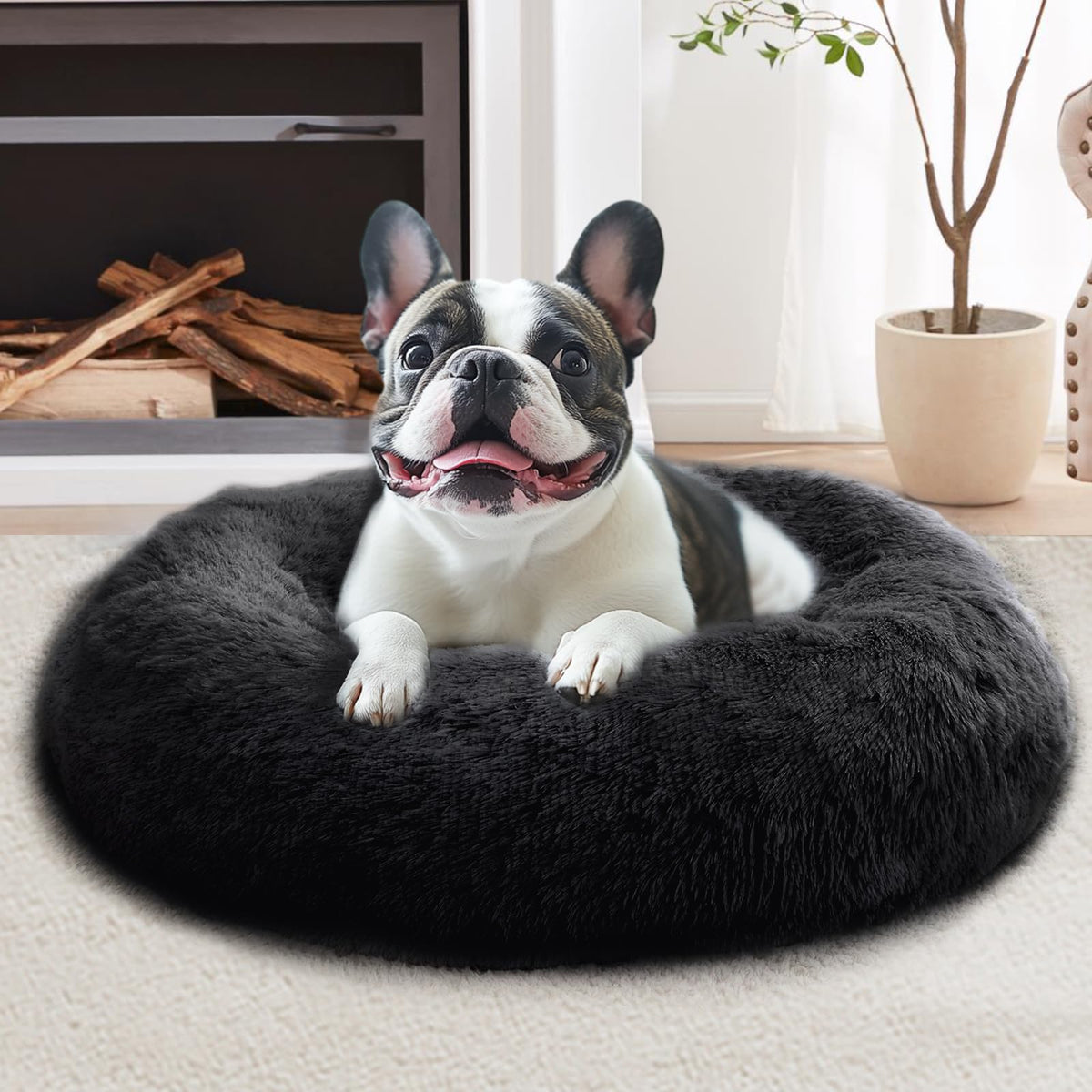 JOLLYVOGUE Pet Bed Mat in 27", Pure Black