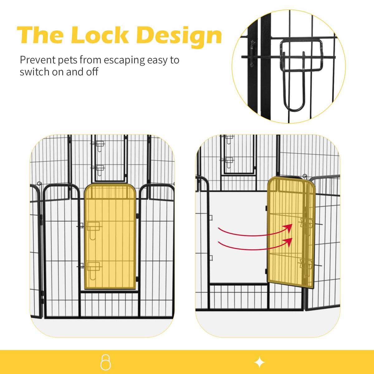 FDW Pet Playpen in Black
