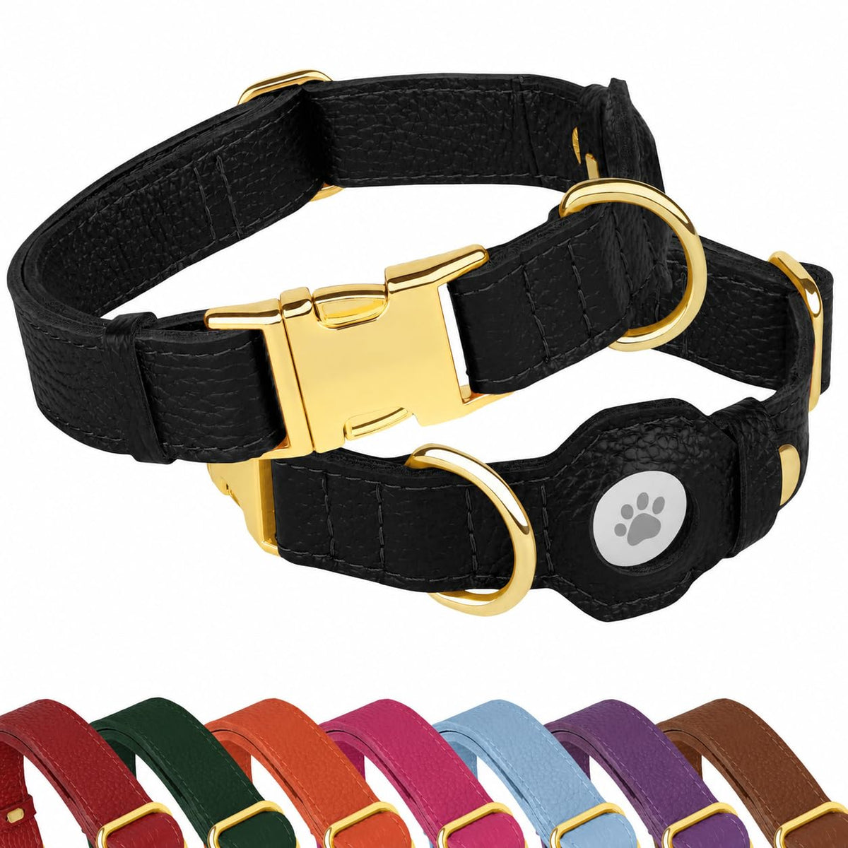 BUDKAS Animal Collar in XS, 9"-12" Neck Fit, Black