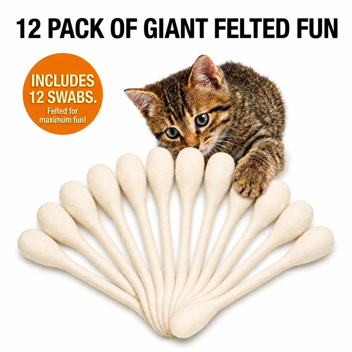 Glaciart One Pet Toy in Regular, White Swabs 12pcs