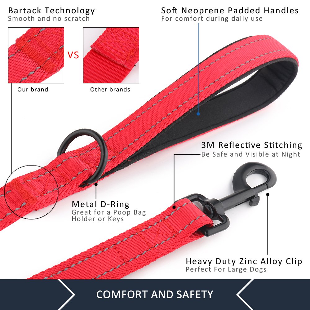 PLUTUS PET Leash in 4 FT, Red