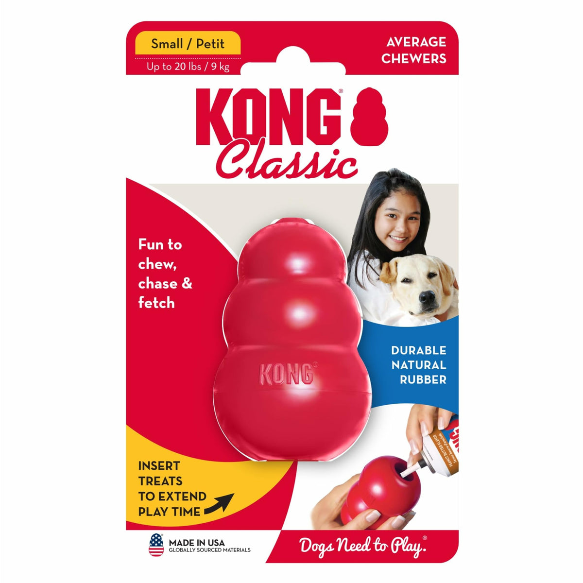 KONG Pet Toy in Small(2-Pack), Red
