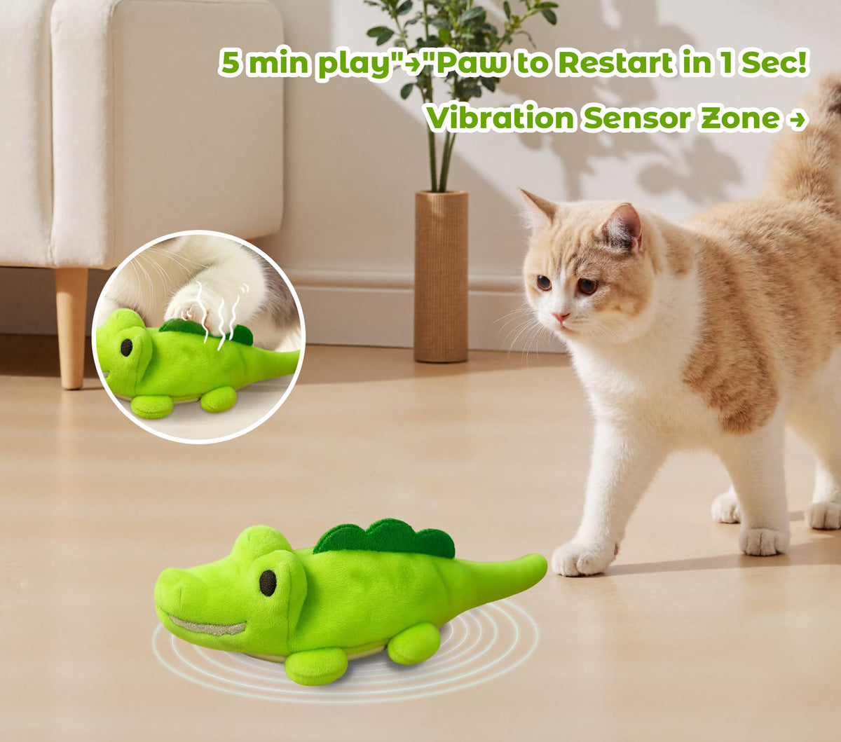 ZeLing HTL Pet Toy in Smooth, Green