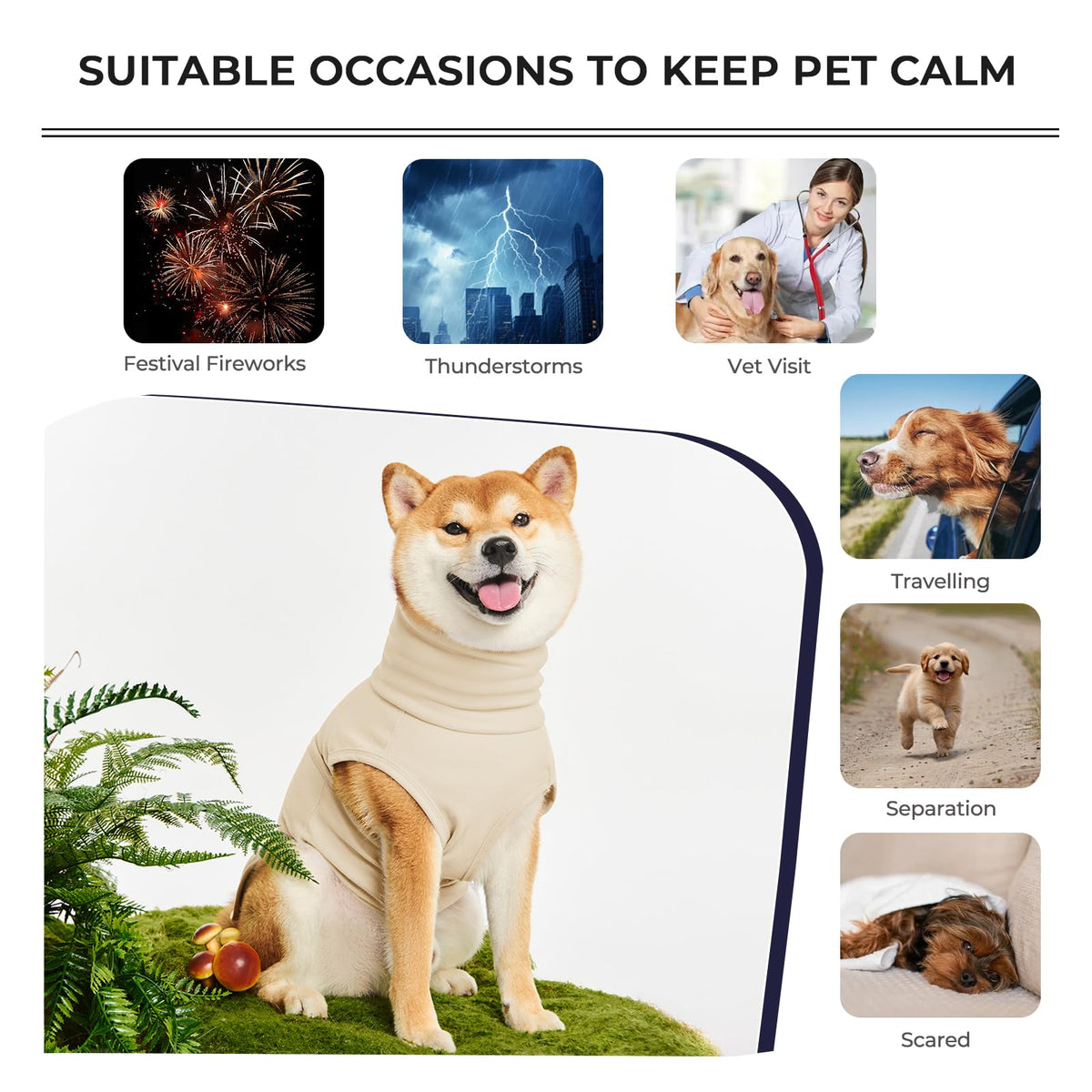 Haloumoning Pet Apparel in X-Small, Beige