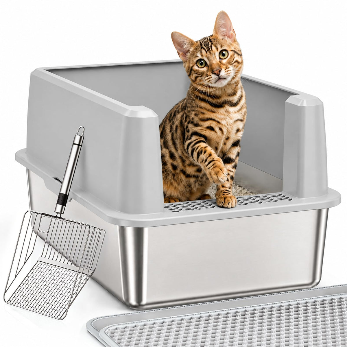 WoofiGo Litter Box in X-Large, XL-Cool Grey