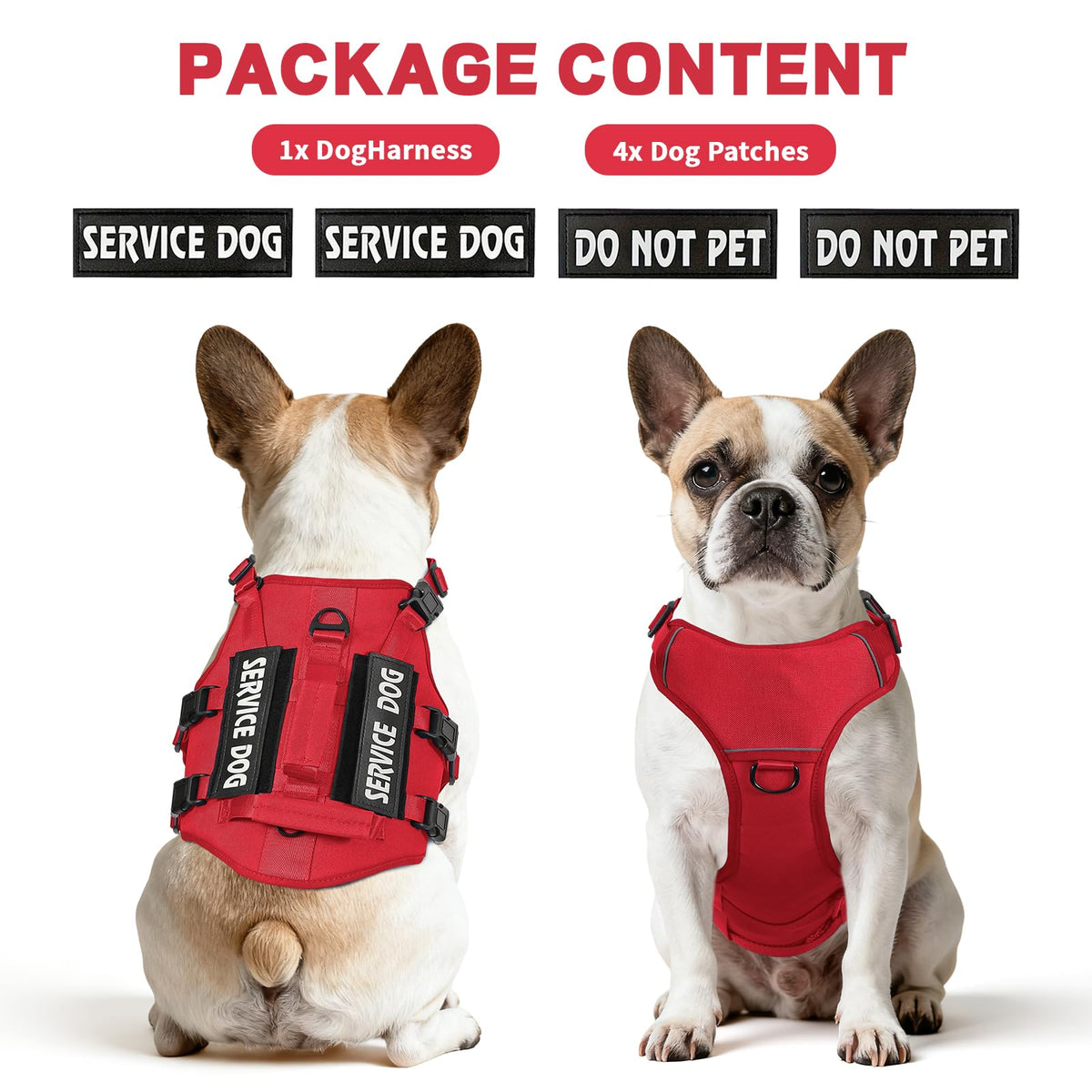 Jane Shine Animal Harness in S(Neck:14-18",Chest:17-24"), Red