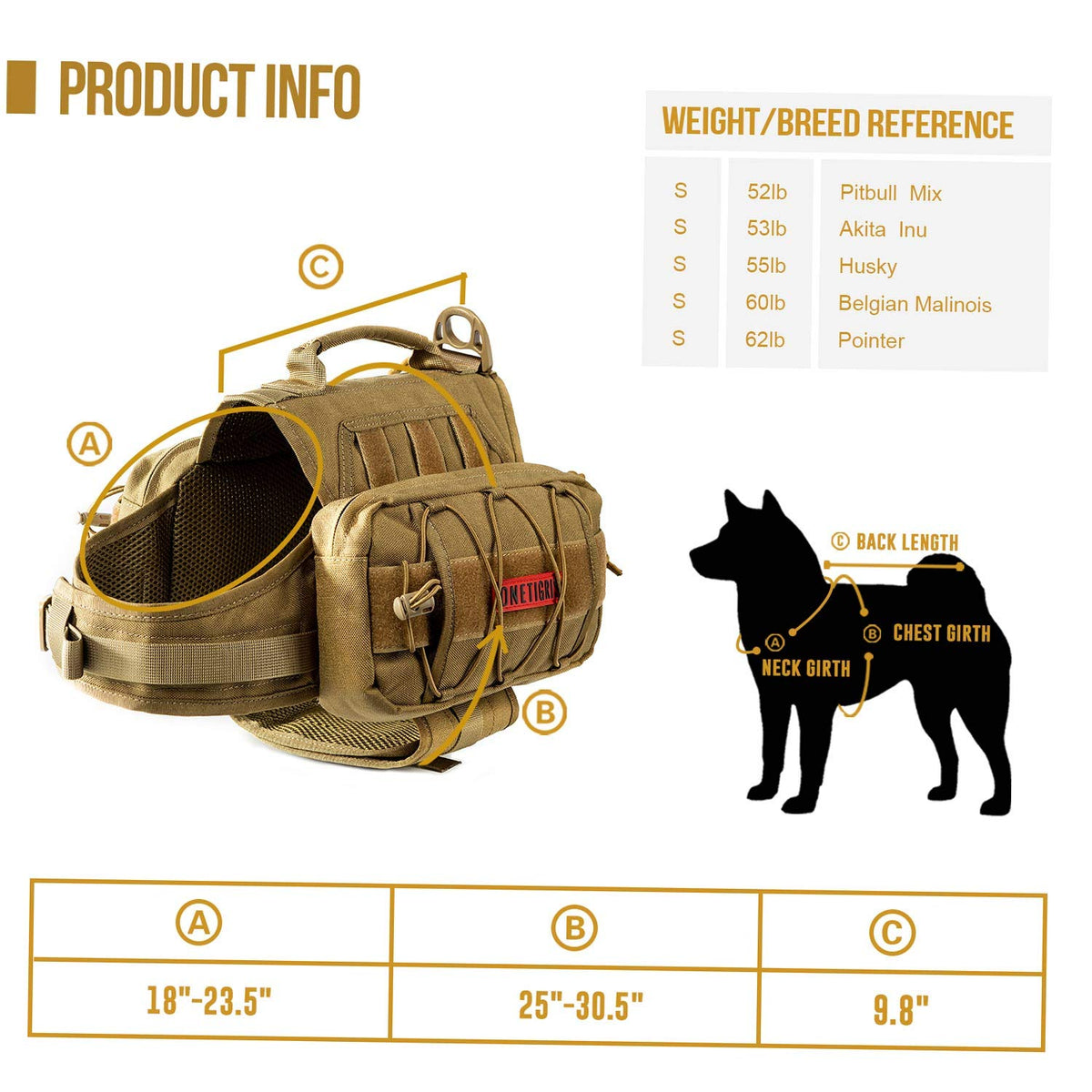 ONETIGRIS Pet Supplies in Large, Brown