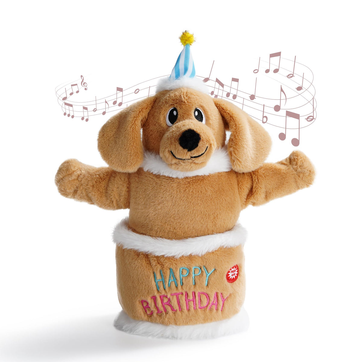 Fuzzwoof Pet Toy in small, medium, large, Brown