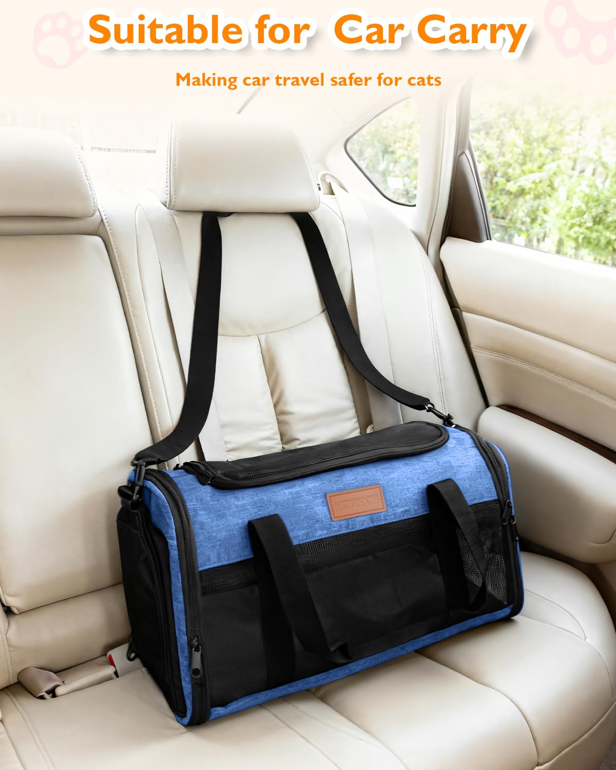 Petux Animal Carrier in 17.0"L x 11.0"W x 9.5"H, Blue
