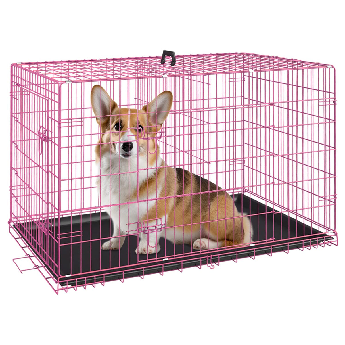 FDW Animal Cage in 30.0"L x 18.0"W x 20.0"H, Pink