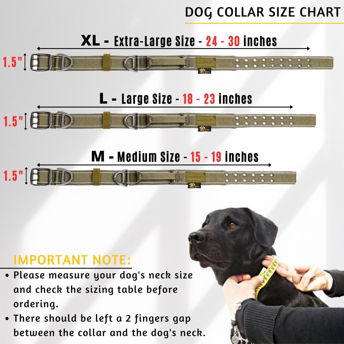 ADITYNA Animal Collar in Extra-Large: Fit 24-30" Neck, Ranger Green