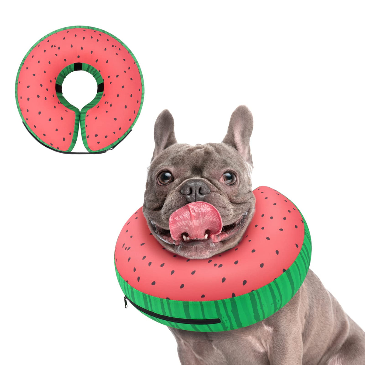 Supet Animal Recovery Collar Cone in S(Neck 7"-9.5"), Donut Red