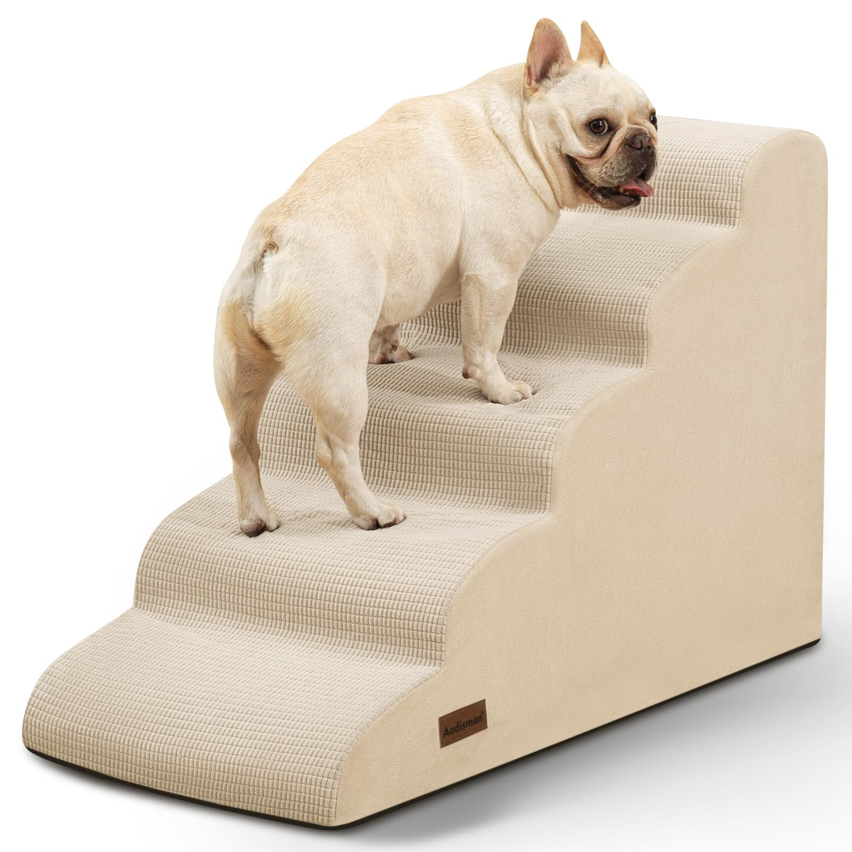 aodisman Animal Stair in Standard 5-Step 22.2"H, Beige