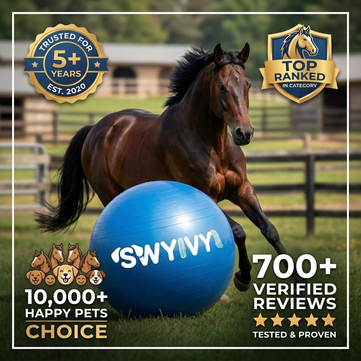 SWYIVY Recreation Ball in 30inch, Blue Ball