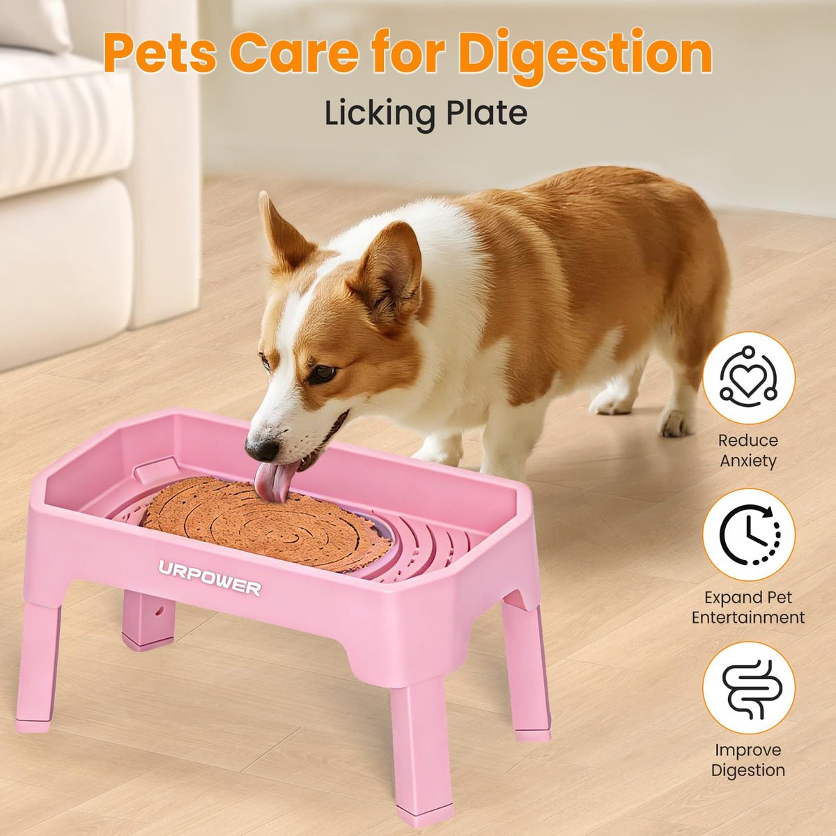 URPOWER Pet Feeder in Large, Pink
