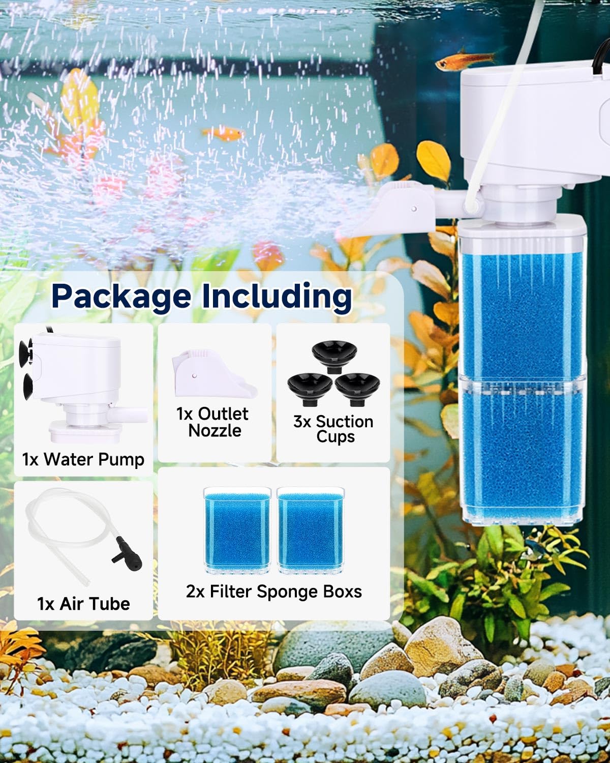 fishkeeper Pet Supplies in 6W (for 20-40Gal), Blue