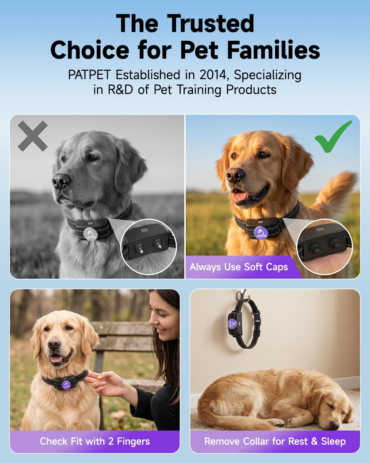 PATPET Animal Collar in 1 Collar, Purple