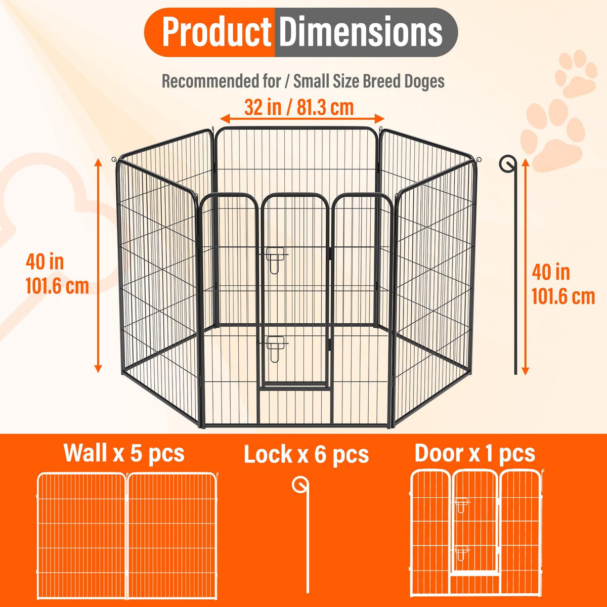 FDW Pet Playpen in Black