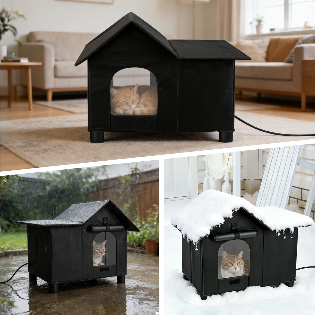 GINDOOR Animal Shelter in Black