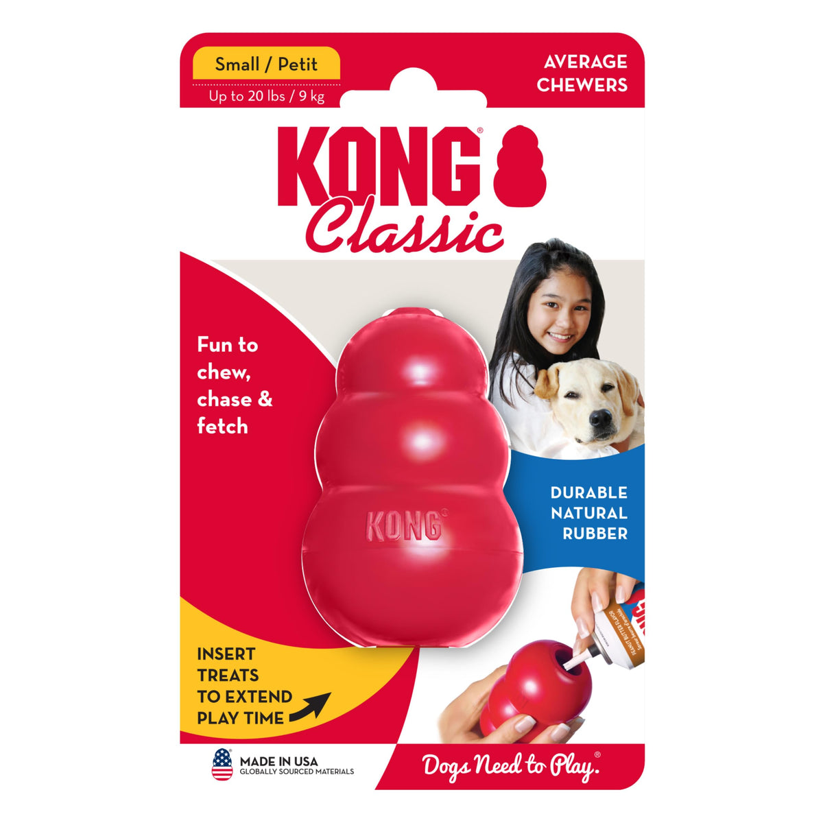 KONG Pet Toy in Small (Pack of 1), Red
