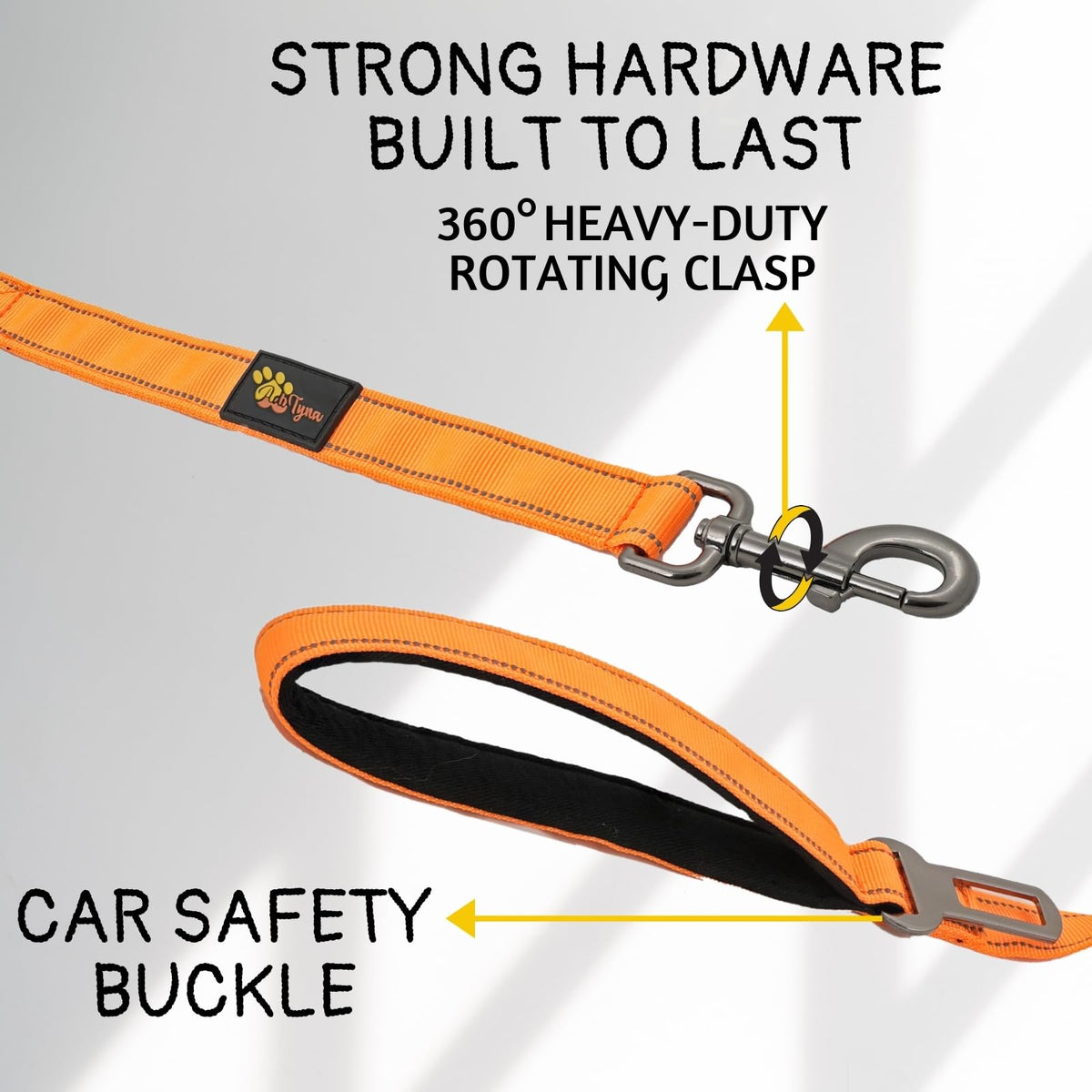 ADITYNA Leash in 6ft-7.5ft, Orange