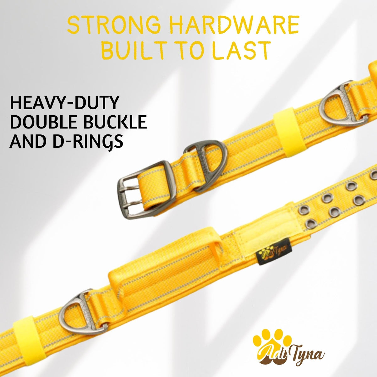 ADITYNA Animal Collar in Extra-Large: Fit 24-30" Neck, Yellow
