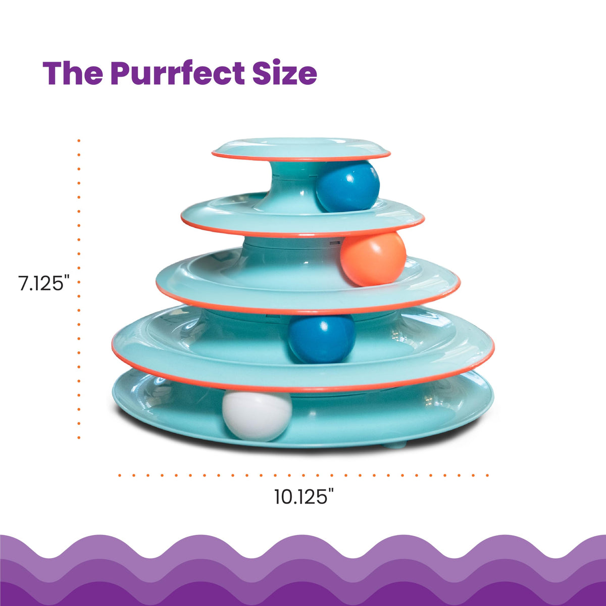 Catstages Pet Toy in One-Size, Chase Meowtain Track Tower