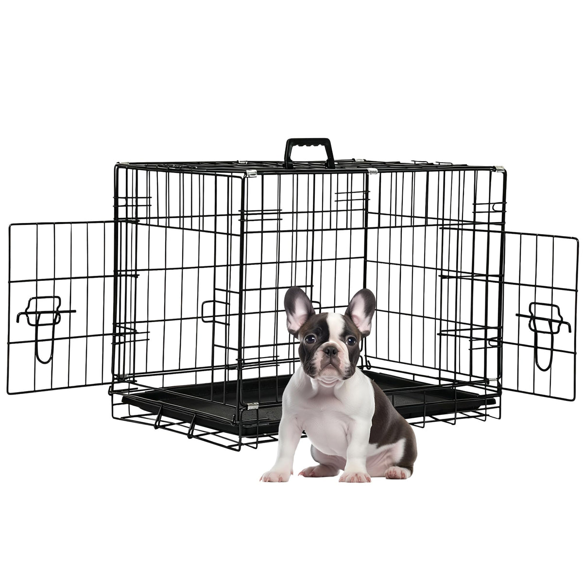 FDW Animal Cage in 18.0"L x 12.0"W x 14.0"H, Dark Black