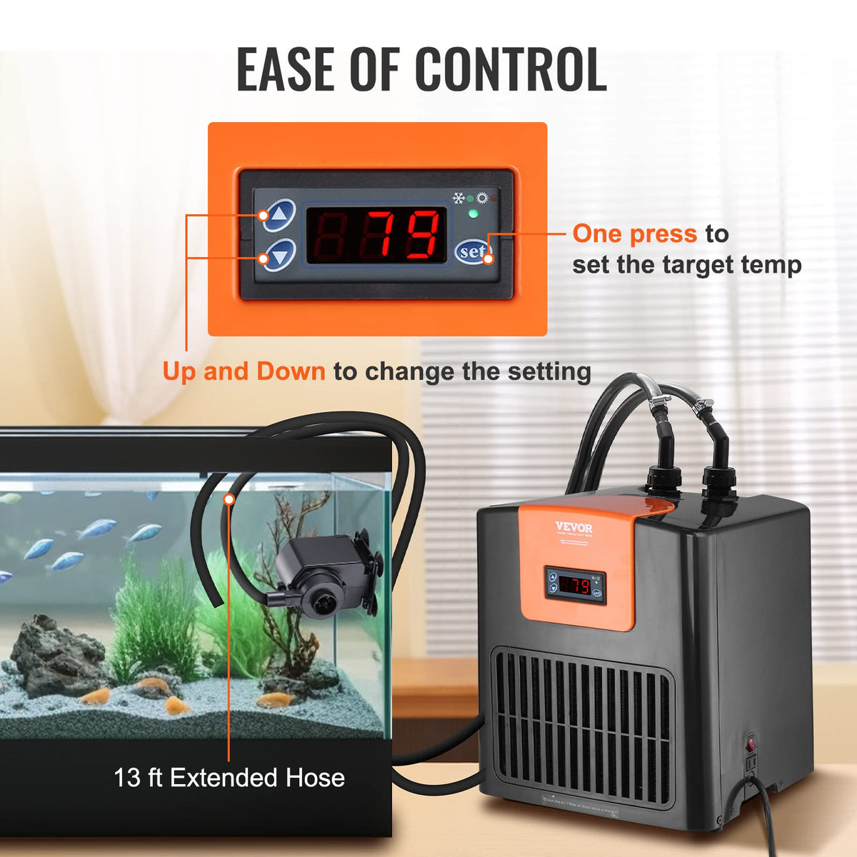 VEVOR Vivarium in 1/4 HP - Standard, Black