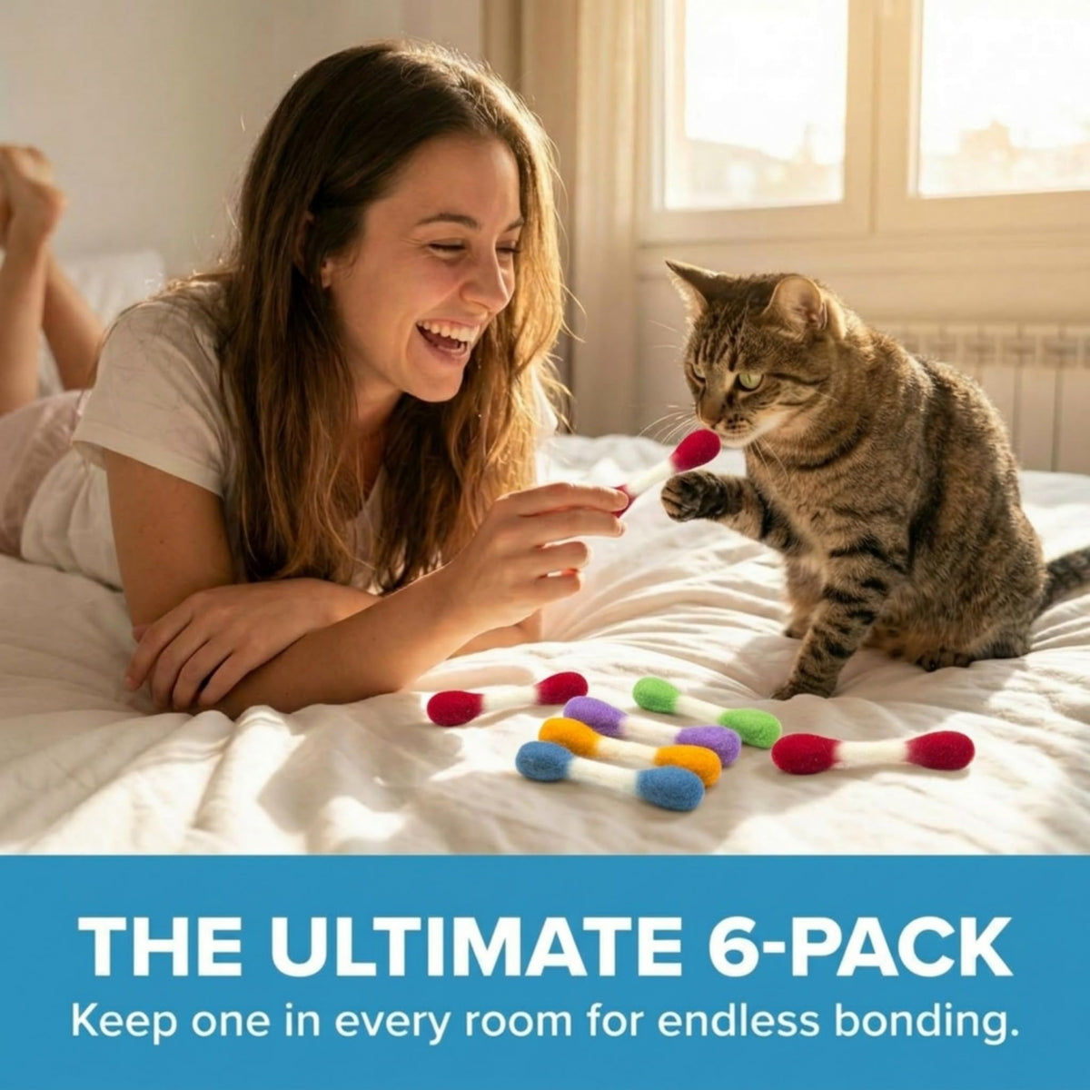 Glaciart One Pet Toy in Mini, Colorful Tips