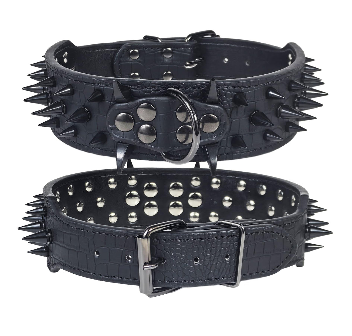 Kawagogo Animal Collar in Width:2'' Adjust:17''-20'', Black
