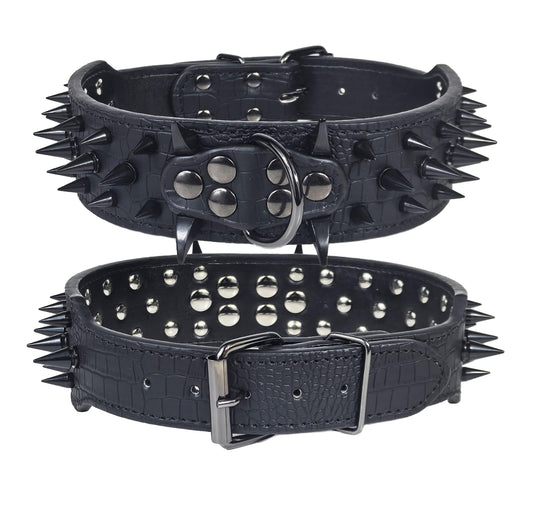 Kawagogo Animal Collar in Width:2'' Adjust:17''-20'', Black