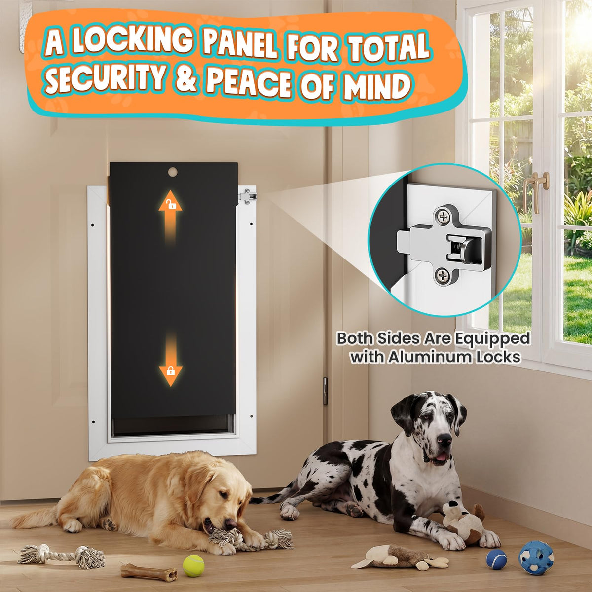 Tiylibe Pet Door in Large, White