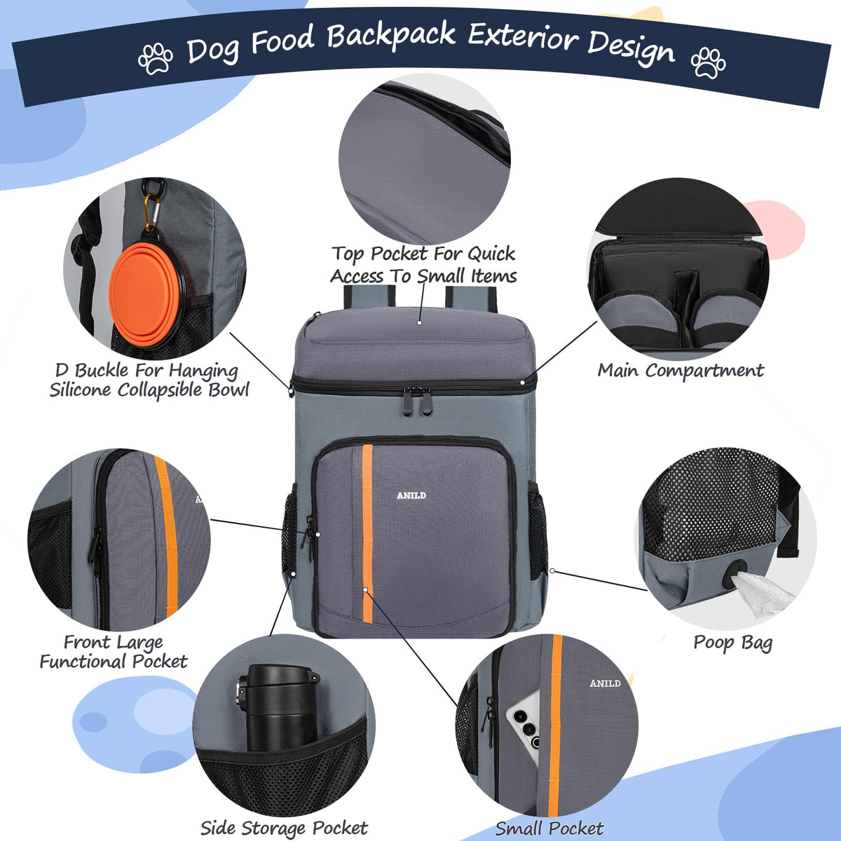 ANILD Animal Carrier in Dark Grey