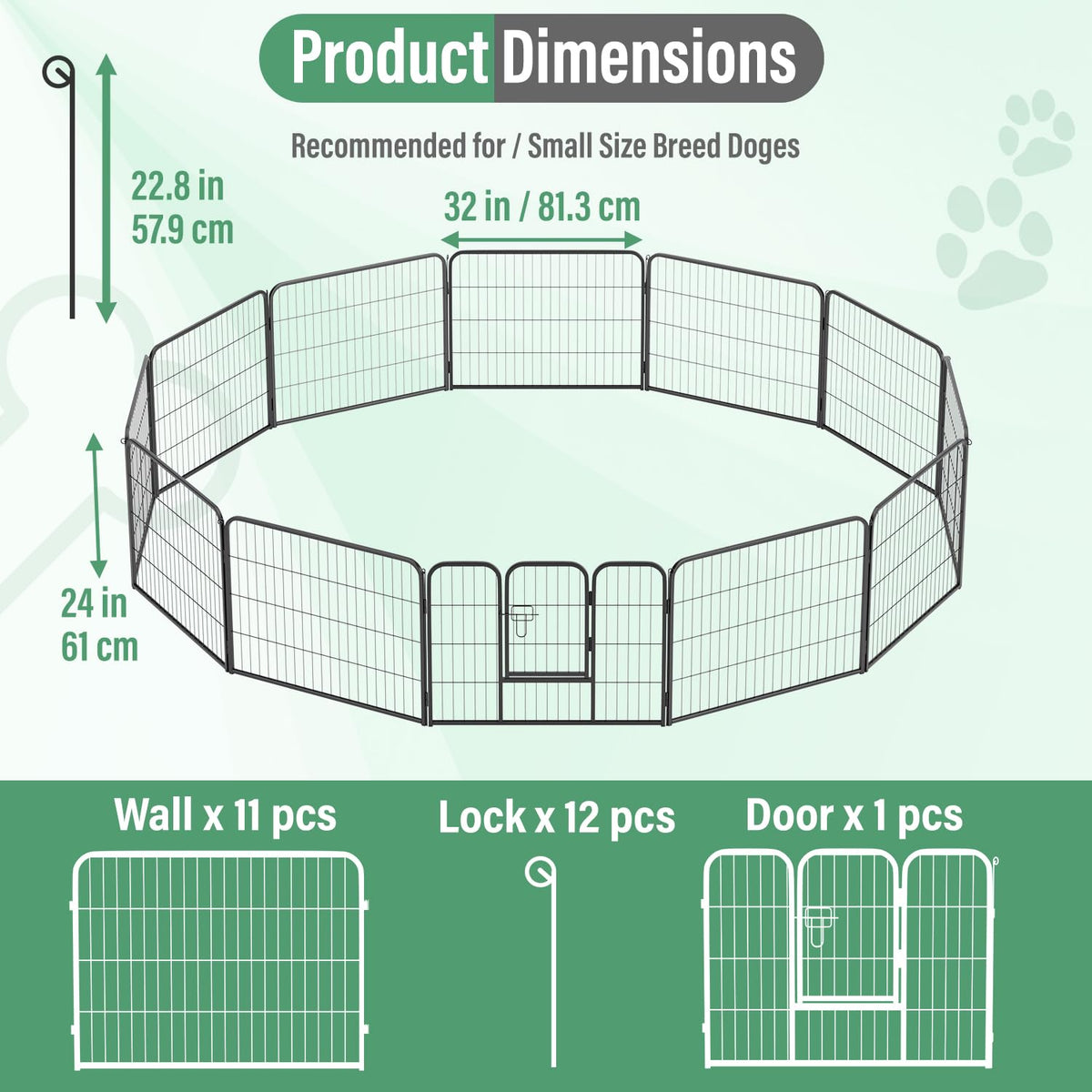 FDW Pet Playpen in Black