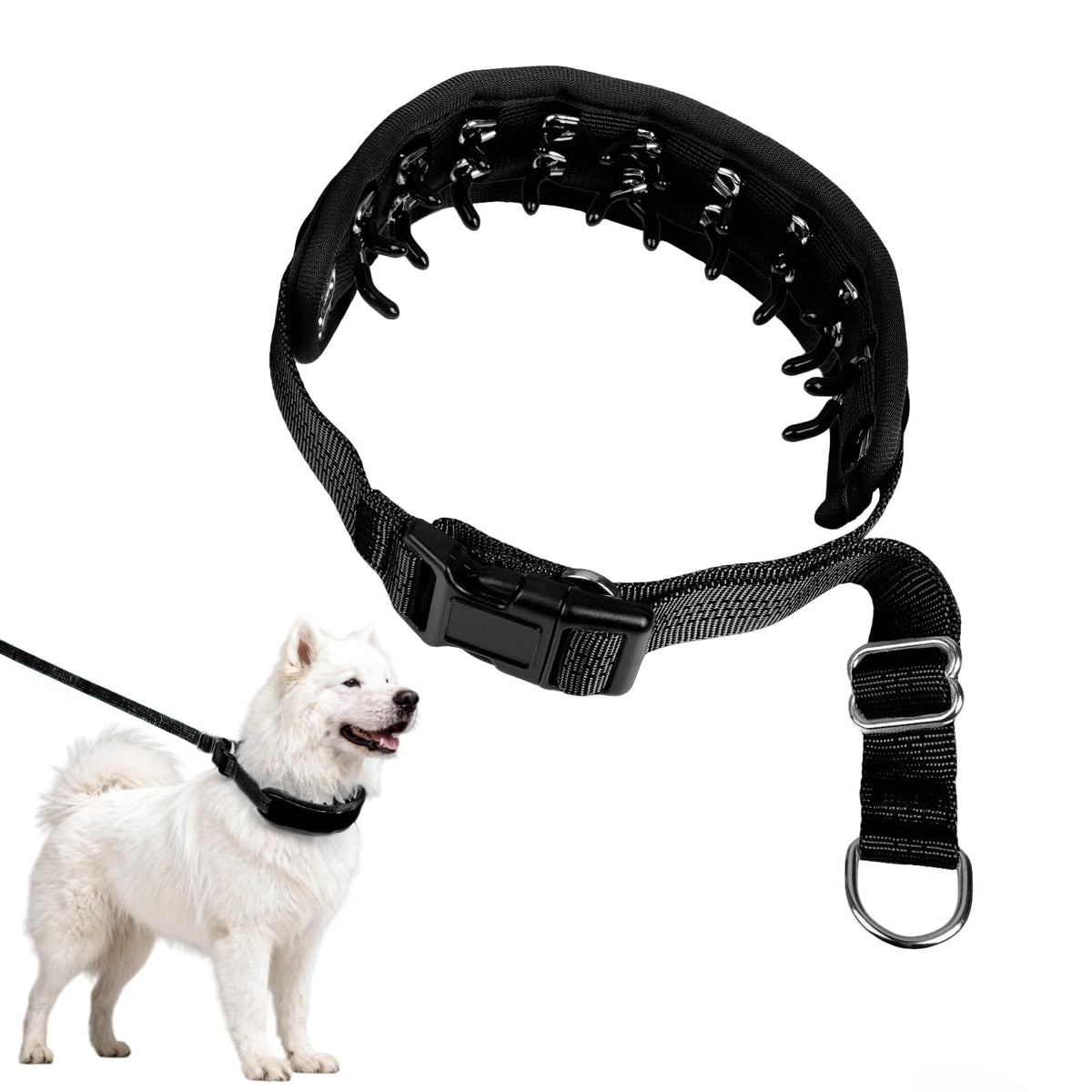 NozlaID Animal Collar in M(15"-19.5"), Black