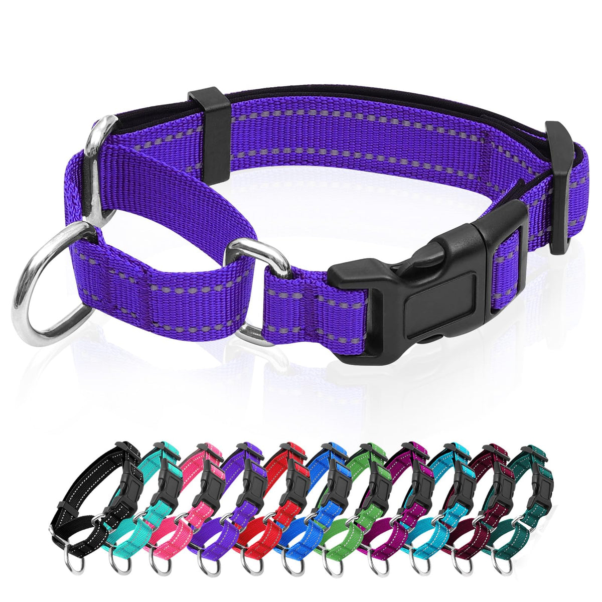 GDLKPS Animal Collar in XS:3/4" Wide for 11.5"-13.5" Neck, Purple