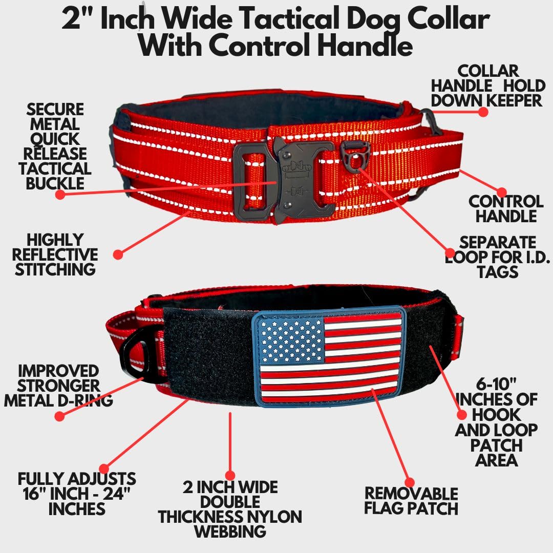 DEZIZEUSK9 Animal Collar in 16-25 INCH, RED-COBVEL2
