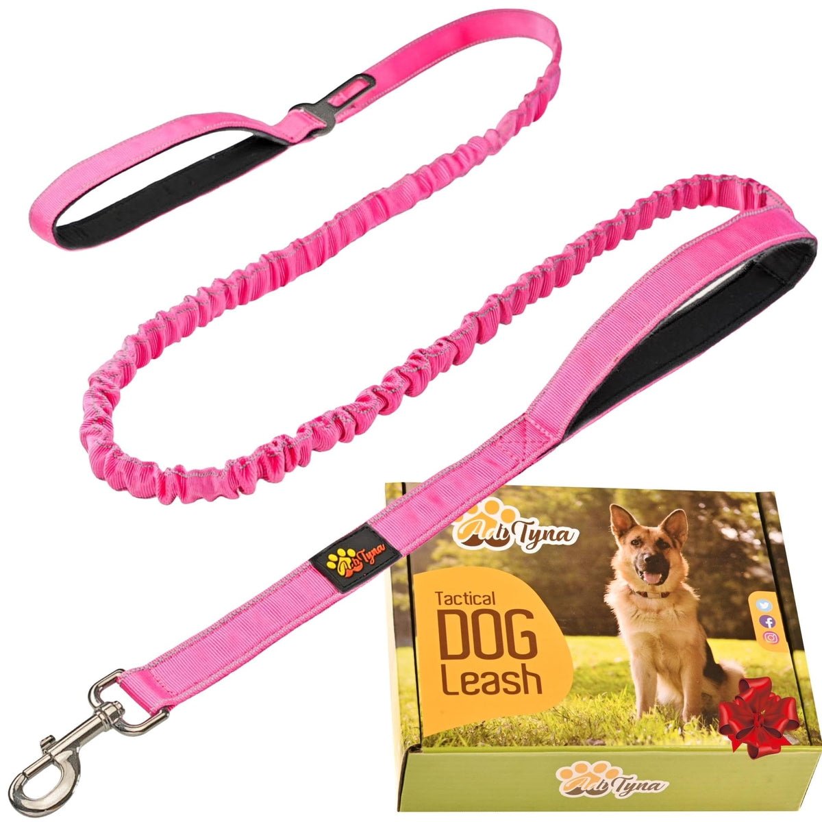 ADITYNA Leash in 6 feet to 7.5 feet, Pink