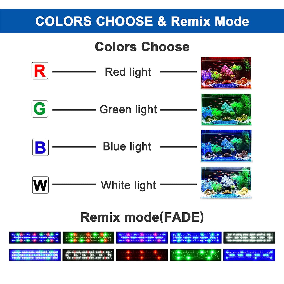 KZKR Lamp in Remote Control Multicolor 60-72 Inch(24+36"), mutil